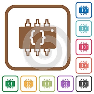 Hardware programming simple icons