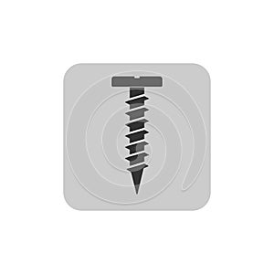 Hardware, screw icon. Vector illustration, flat design