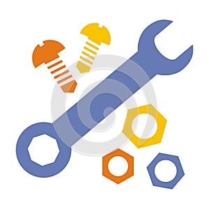 Hardware, set icon, vector, color  image on white background