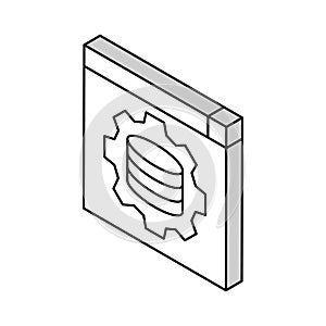 hardware solution digital processing isometric icon vector illustration