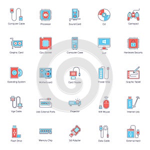 Hardware Tools Flat Icons Pack