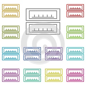 hardware, USB portable multi color icon. Simple thin line, outline vector of hardware icons for UI and UX, website or mobile