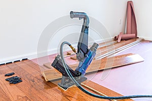 Hardwood floor installation