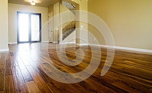 Hardwood flooring in new home photo