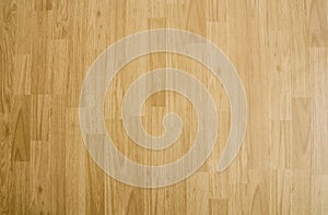 Hardwood maple basketball court floor viewed from above