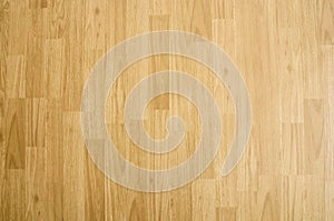 Hardwood maple basketball court floor viewed from above