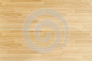 Hardwood maple basketball court floor viewed from above