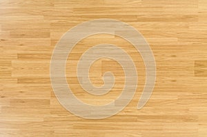 Hardwood maple basketball court floor viewed from above