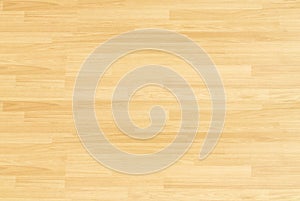 Hardwood maple basketball court floor viewed from above