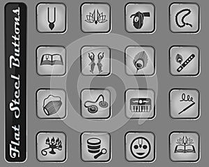 hare krishna icon set