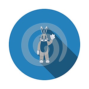 Hare puppet doll icon