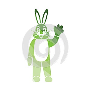 Hare puppet doll icon