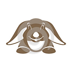 Hare rabbit vector illustration flat style front side