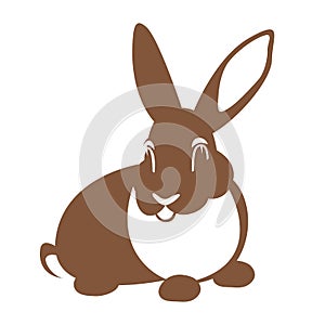 Hare rabbit vector illustration flat style front side