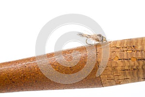 Hares Ear Nymph on Fly Rod