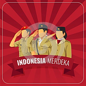 Hari kemerdekaan Republik Indonesia - translate Indonesian republic independence day photo