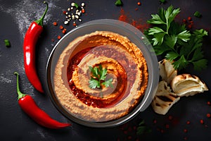 Harissa Dip with Roasted Red Pepper and Garlic photo