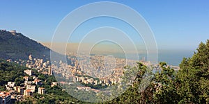 Large view  of  Beyrouth, Kaslik, jounieh and  Harissa in front of mediterranean see, in Lebanon photo