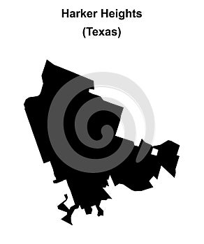 Harker Heights outline map