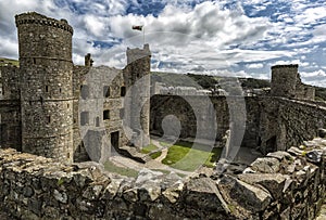 Harlech Castle in Wales, Great Britain, United Kingdom