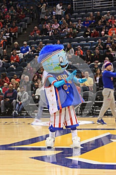 The Harlem Globetrotters Mascot Globie in Milwaukee, WI