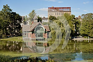 Harlem Meer within Central Park.