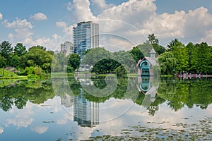 Harlem Meer in Central Park, Manhattan, New York City