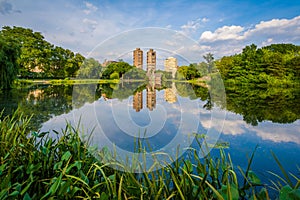 Harlem Meer in Central Park, Manhattan, New York City