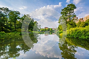 Harlem Meer in Central Park, Manhattan, New York City