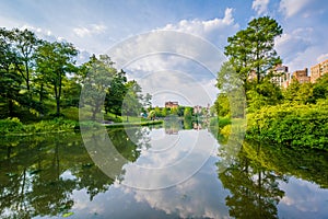 Harlem Meer in Central Park, Manhattan, New York City