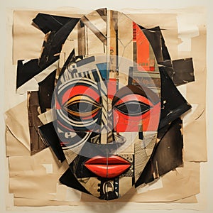 Harlem Renaissance Inspired Collage: Oversized Portraits Of A Woman In Collaged Parts