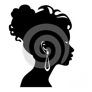 Harlem Renaissance-inspired Silhouette Earring: Bold, Feminine, Poetcore Style