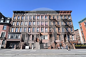 Harlem street view, New York City, USA