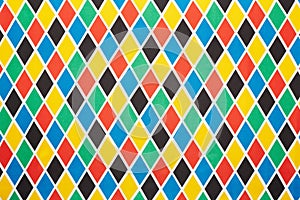 Harlequin colorful diamond pattern background