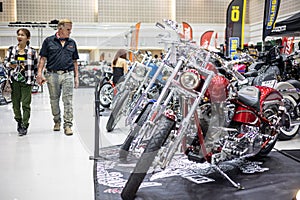 Harley Davidson Custom build Contest and Exhibition Chopper Motocycle bike show festival in Northen bike fest 2023. 20 May 2023,