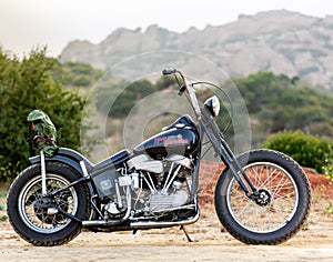 Harley Davidson custom vintage chopper
