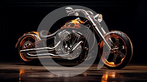 Harley Davidson Motorcycle with Cool Background 8k photo