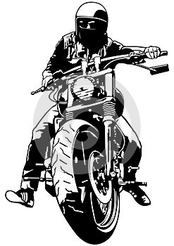 Harley Davidson and Rider photo