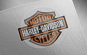 Harley-davidson-11_1 on paper texture