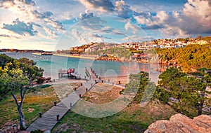 ÃÂ¡harm of the ancient cities of Europe. Attractive evening view of Porto Cervo,