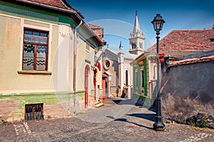 ÃÂ¡harm of the ancient cities of Europe. Bright morning view of Catedrala Romano-Catolica Sf.Iosif church photo