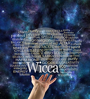 Harm None Cosmic Wicca Word Tag Cloud photo