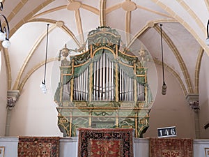 Harman, Romania, July 2017: Harman fortified Church organ