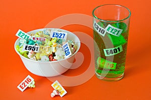 Harmful food additives.