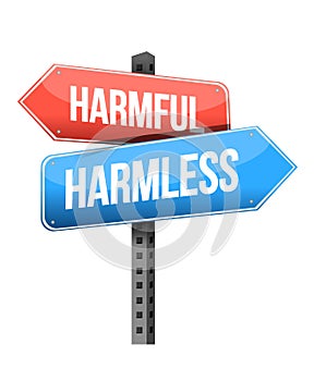 Harmful, harmless road sign