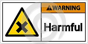 Harmful Warning Sign On White Background