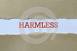 Harmless word on white