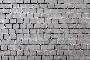 harmonic pattern of grey cobble stones