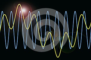 Harmonic waves diagram background