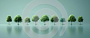 Harmonious Balance: Trees Aiding our Climate Goals. Concept Climate Action, Trees, Ecological